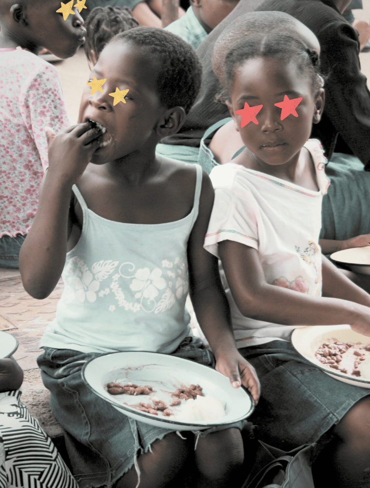 Finanziere warme Mahlzeiten für Kinder